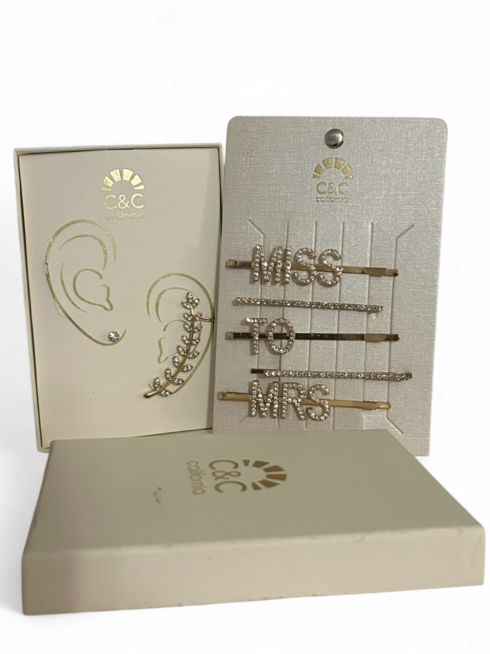 C&C California Gold 'MISS TO MRS' Crystal Hair Pin and Ear Cuff Set